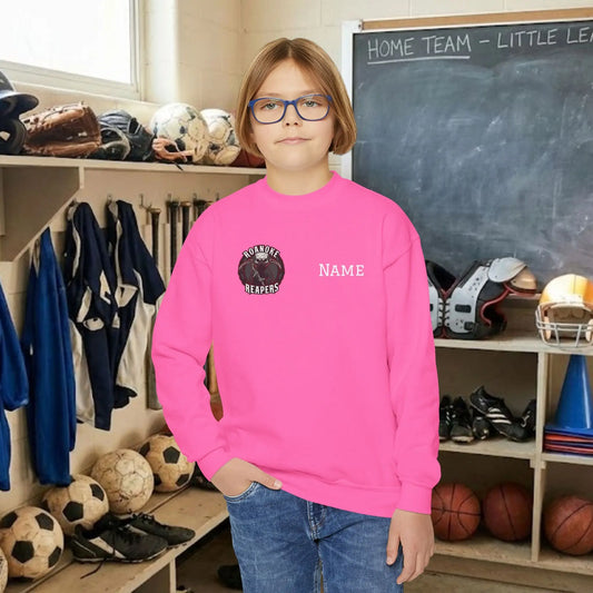 Custom Team Youth Sweatshirt – Right Chest Logo & Name (Gildan Heavy Blend)