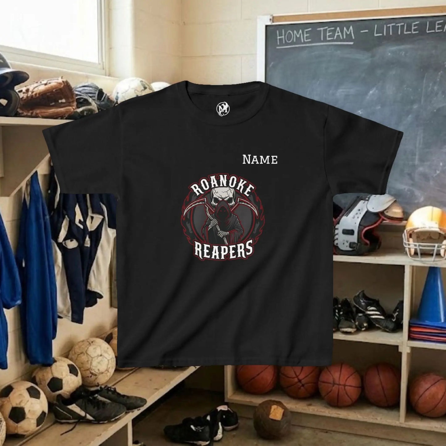 Custom Team Youth T-Shirt – Center Chest Team Logo & Name (DryBlend)