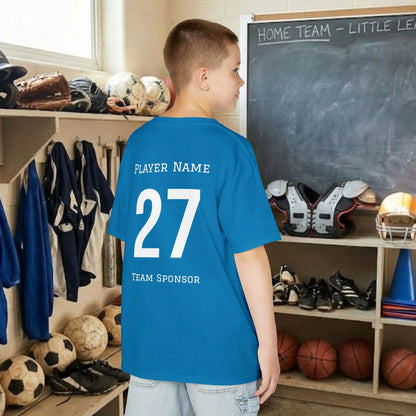 Custom Team Youth T-Shirt – Center Chest Team Logo & Name (DryBlend)
