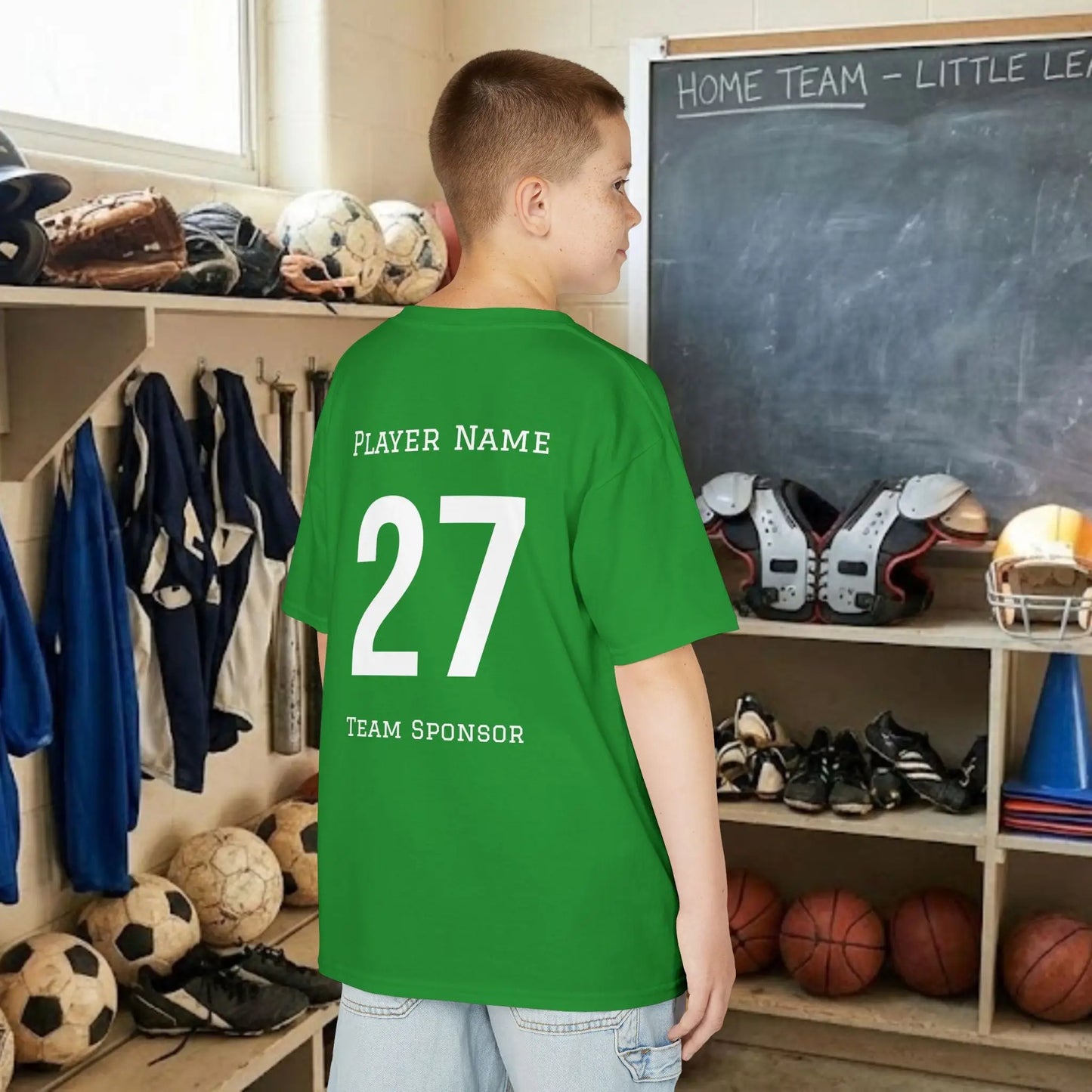 Custom Team Youth T-Shirt – Center Chest Team Logo & Name (DryBlend)
