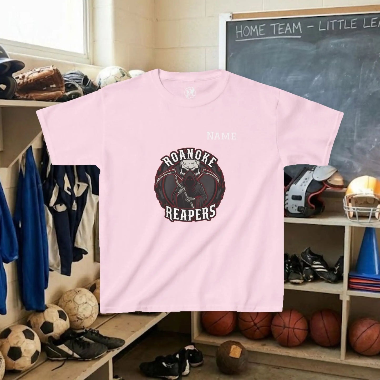 Custom Team Youth T-Shirt – Center Chest Team Logo & Name (DryBlend)