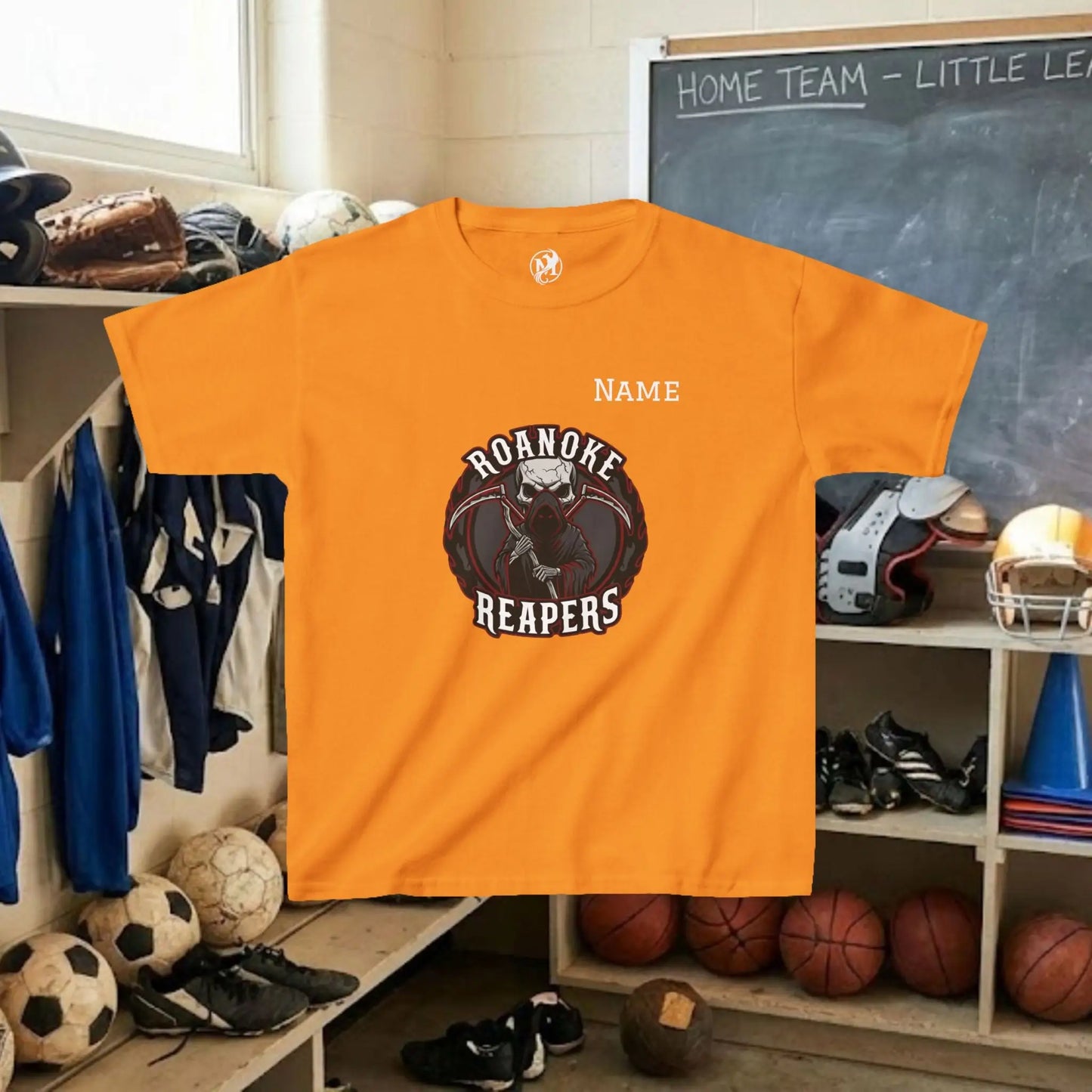 Custom Team Youth T-Shirt – Center Chest Team Logo & Name (DryBlend)