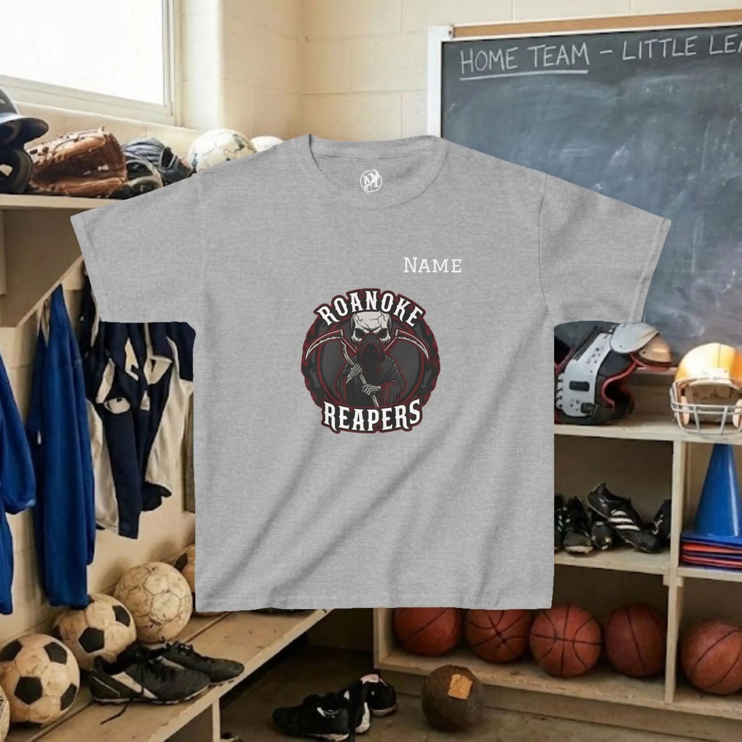 Custom Team Youth T-Shirt – Center Chest Team Logo & Name (DryBlend)