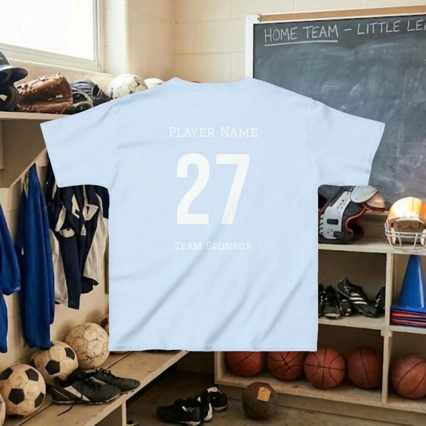Custom Team Youth T-Shirt – Center Chest Team Logo & Name (DryBlend)