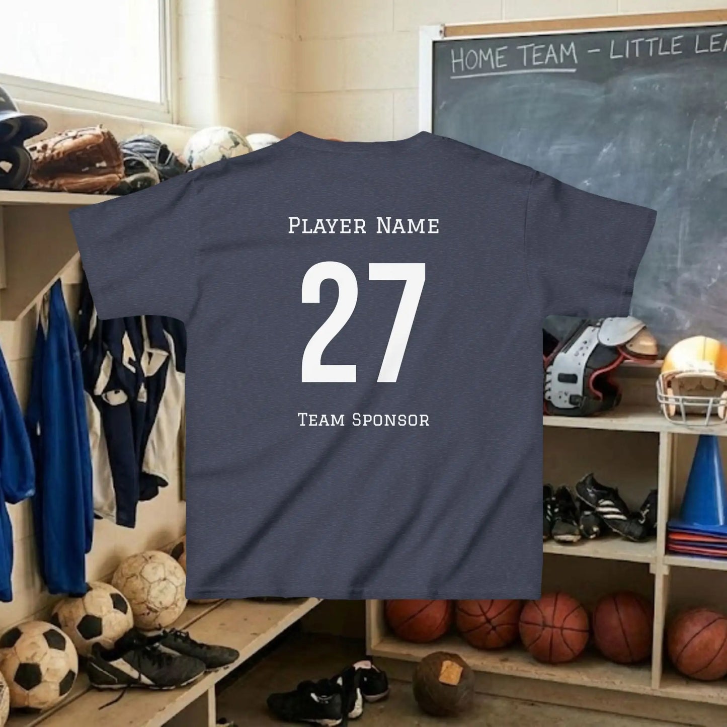 Custom Team Youth T-Shirt – Center Chest Team Logo & Name (DryBlend)
