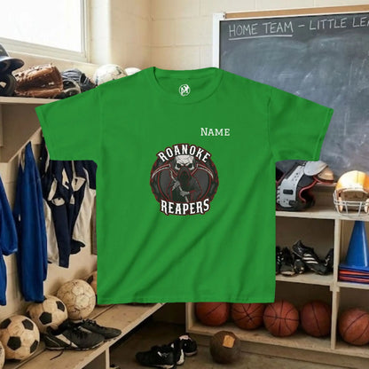 Custom Team Youth T-Shirt – Center Chest Team Logo & Name (DryBlend)