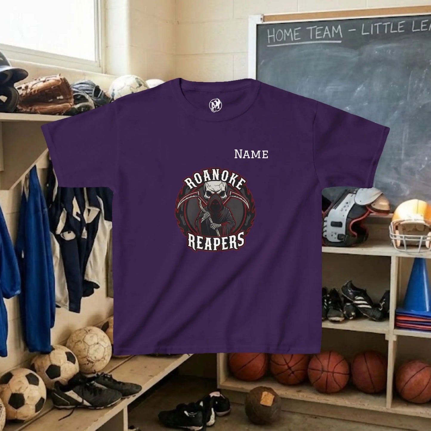 Custom Team Youth T-Shirt – Center Chest Team Logo & Name (DryBlend)