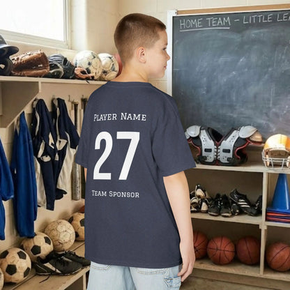 Custom Team Youth T-Shirt – Center Chest Team Logo & Name (DryBlend)