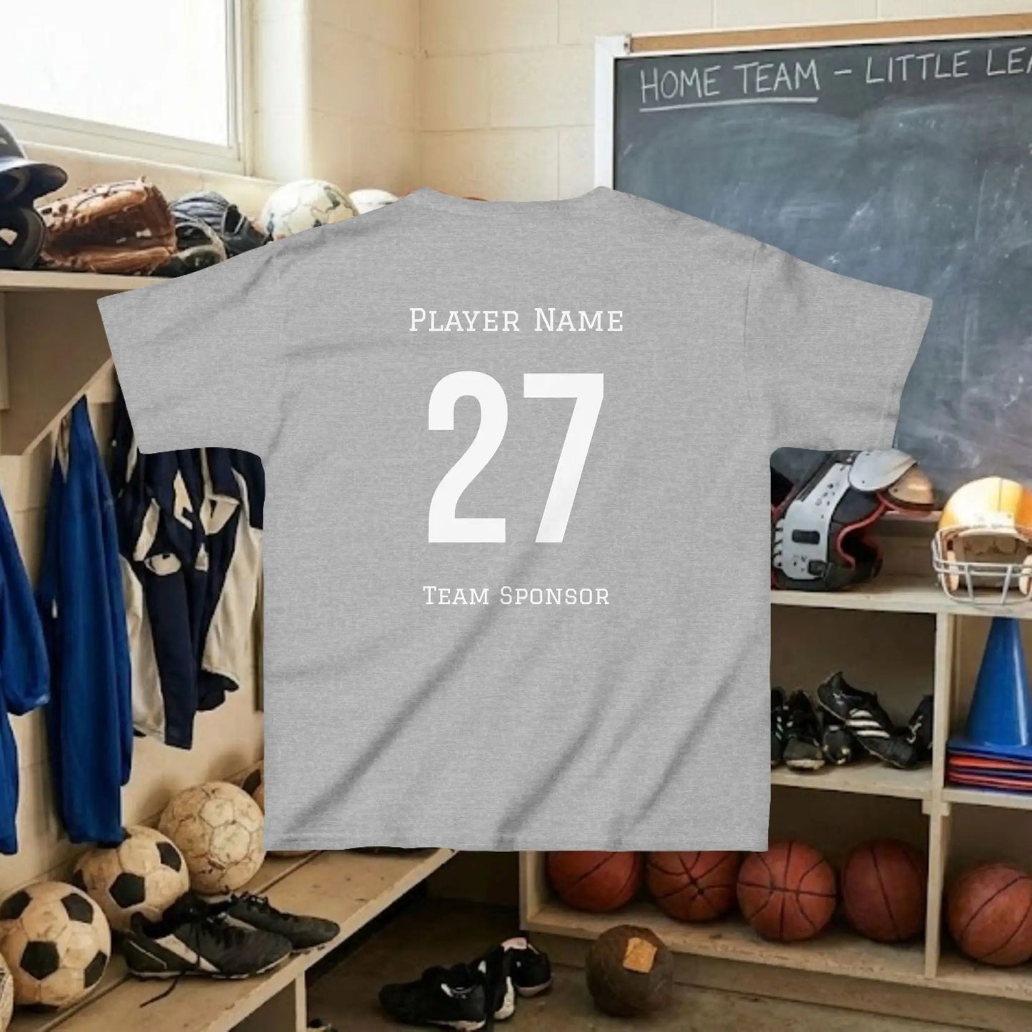 Custom Team Youth T-Shirt – Center Chest Team Logo & Name (DryBlend)