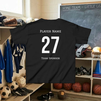 Custom Team Youth T-Shirt – Center Chest Team Logo & Name (DryBlend)