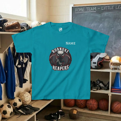 Custom Team Youth T-Shirt – Center Chest Team Logo & Name (DryBlend)