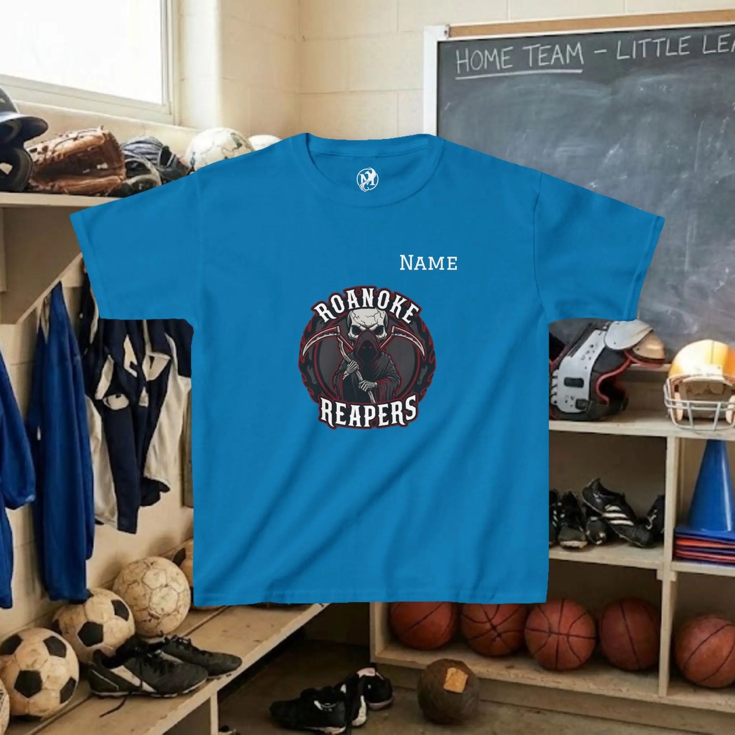 Custom Team Youth T-Shirt – Center Chest Team Logo & Name (DryBlend)