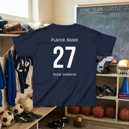 Custom Team Youth T-Shirt – Center Chest Team Logo & Name (DryBlend)