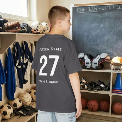 Custom Team Youth T-Shirt – Center Chest Team Logo & Name (DryBlend)