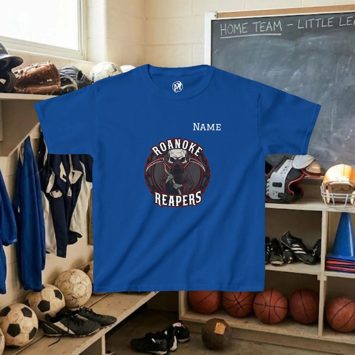 Custom Team Youth T-Shirt – Center Chest Team Logo & Name (DryBlend)