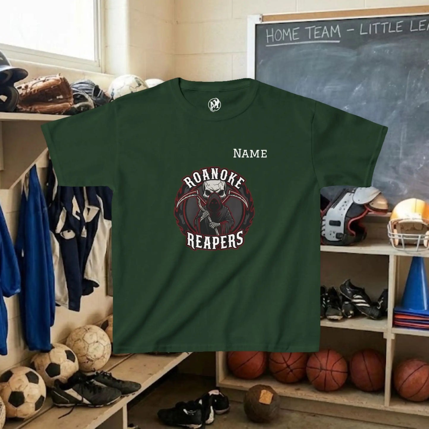 Custom Team Youth T-Shirt – Center Chest Team Logo & Name (DryBlend)