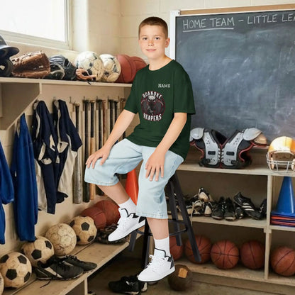 Custom Team Youth T-Shirt – Center Chest Team Logo & Name (DryBlend)