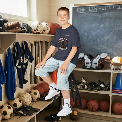 Custom Team Youth T-Shirt – Center Chest Team Logo & Name (DryBlend)