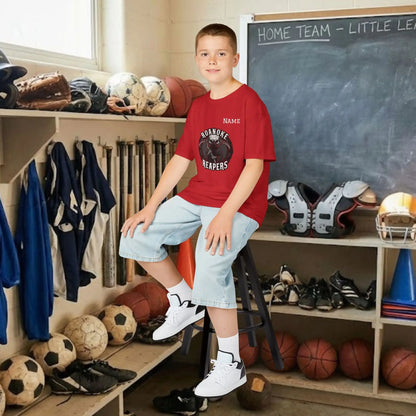 Custom Team Youth T-Shirt – Center Chest Team Logo & Name (DryBlend)