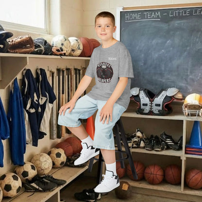 Custom Team Youth T-Shirt – Center Chest Team Logo & Name (DryBlend)