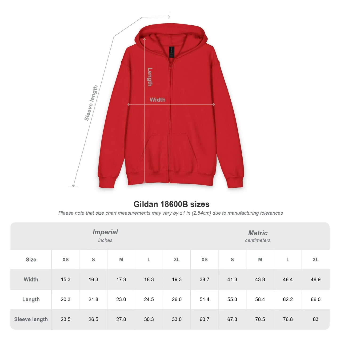 Custom Team Youth Zip Up Hoodie – Left Chest Logo (Gildan Heavy Blend)