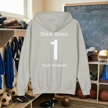 Custom Team Youth Zip Up Hoodie – Left Chest Logo (Gildan Heavy Blend)