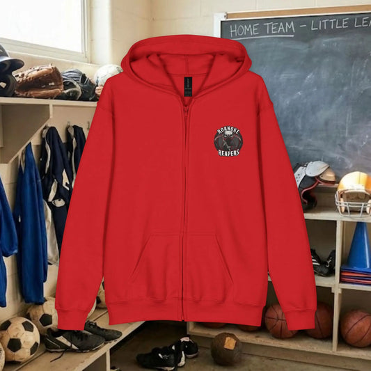 Custom Team Youth Zip Up Hoodie – Left Chest Logo (Gildan Heavy Blend)