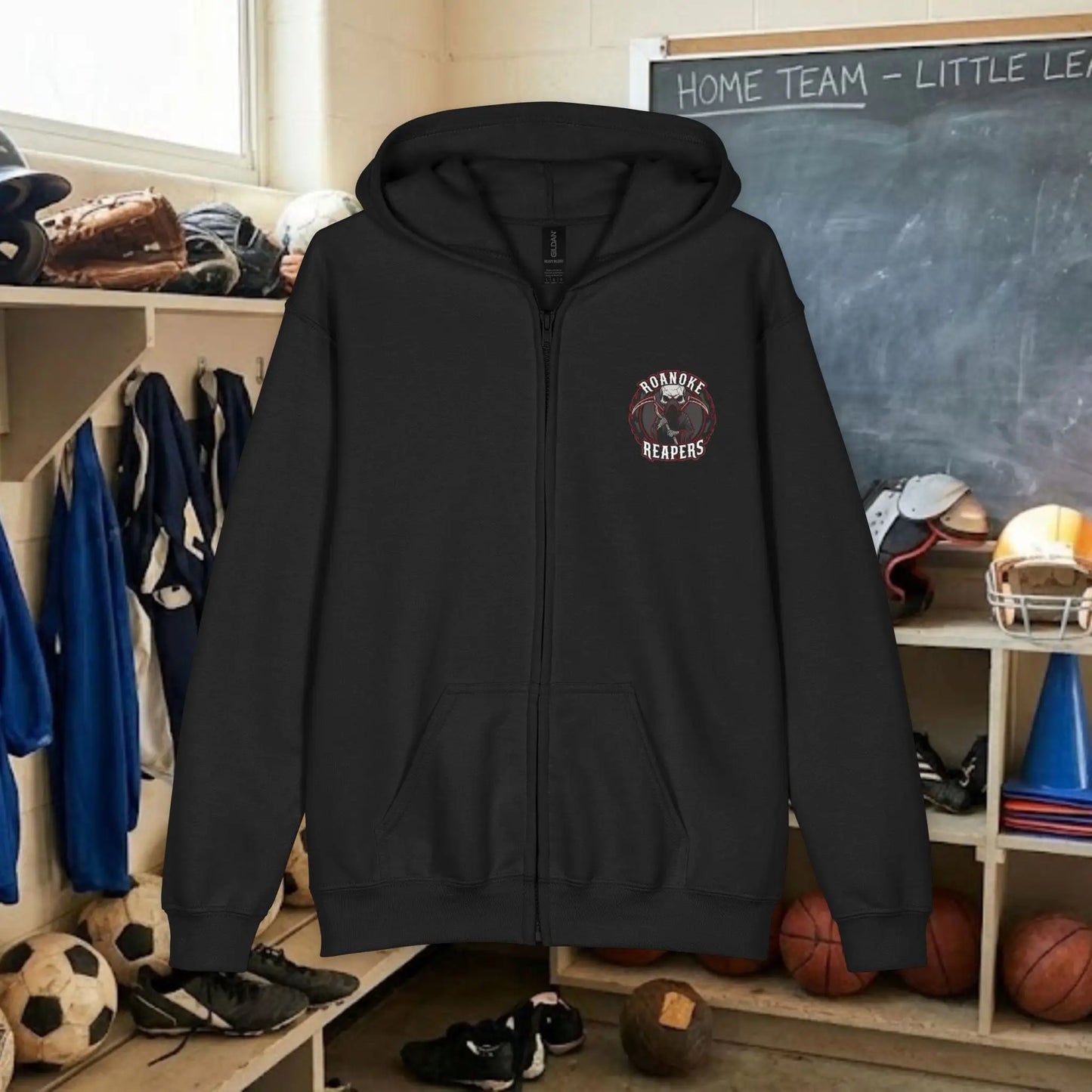 Custom Team Youth Zip Up Hoodie – Left Chest Logo (Gildan Heavy Blend)