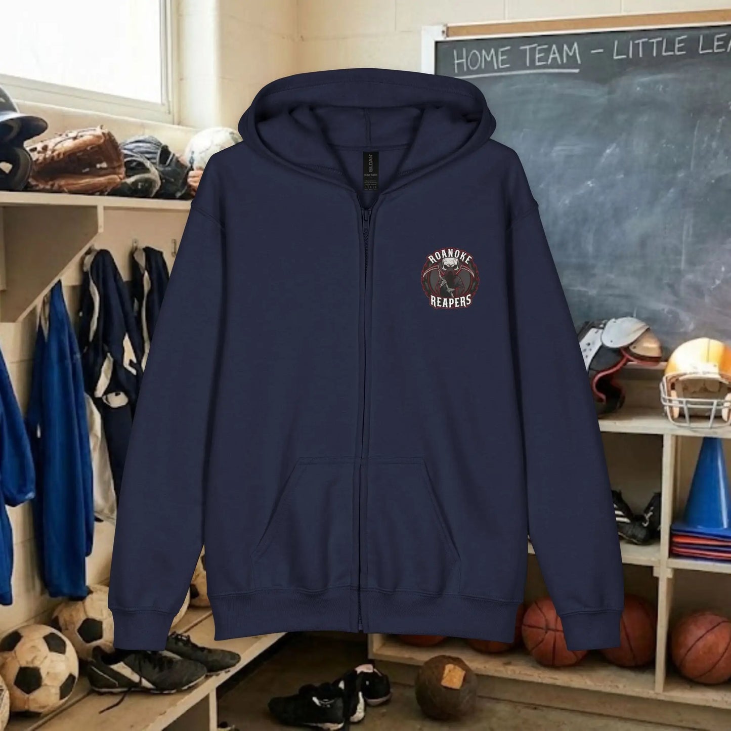 Custom Team Youth Zip Up Hoodie – Left Chest Logo (Gildan Heavy Blend)
