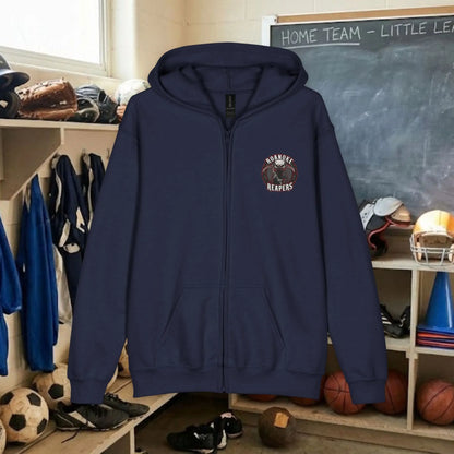 Custom Team Youth Zip Up Hoodie – Left Chest Logo (Gildan Heavy Blend)