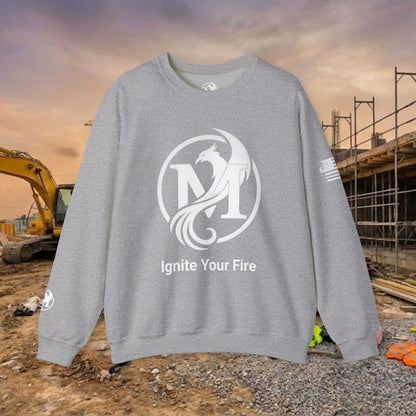 Custom Workwear Crewneck Sweatshirt – Center Chest Logo & Name (Gildan Heavy Blend)