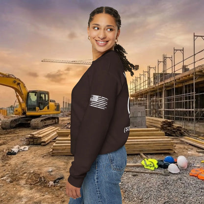 Custom Workwear Crewneck Sweatshirt – Center Chest Logo & Name (Gildan Heavy Blend)