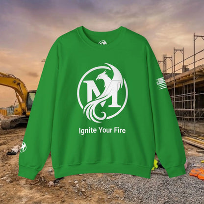 Custom Workwear Crewneck Sweatshirt – Center Chest Logo & Name (Gildan Heavy Blend)