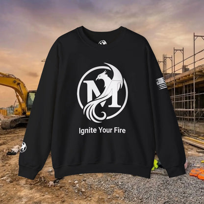 Custom Workwear Crewneck Sweatshirt – Center Chest Logo & Name (Gildan Heavy Blend)