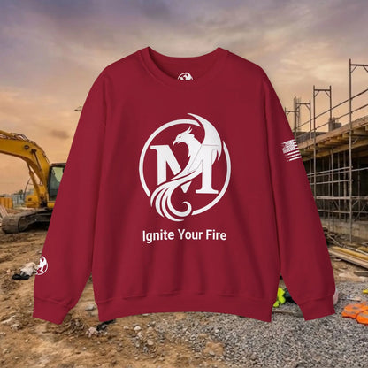 Custom Workwear Crewneck Sweatshirt – Center Chest Logo & Name (Gildan Heavy Blend)