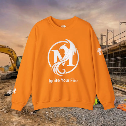 Custom Workwear Crewneck Sweatshirt – Center Chest Logo & Name (Gildan Heavy Blend)