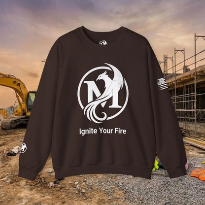Custom Workwear Crewneck Sweatshirt – Center Chest Logo & Name (Gildan Heavy Blend)