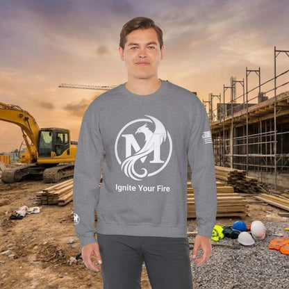 Custom Workwear Crewneck Sweatshirt – Center Chest Logo & Name (Gildan Heavy Blend)