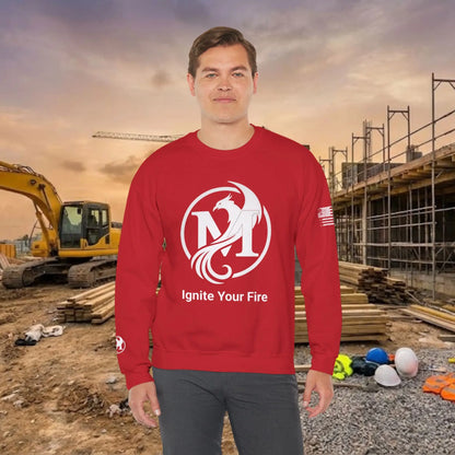 Custom Workwear Crewneck Sweatshirt – Center Chest Logo & Name (Gildan Heavy Blend)