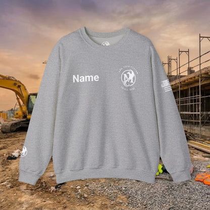 Custom Workwear Crewneck Sweatshirt – Left Chest Logo & Name (Gildan Heavy Blend)