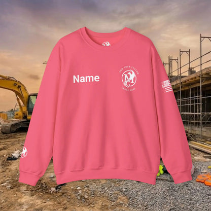Custom Workwear Crewneck Sweatshirt – Left Chest Logo & Name (Gildan Heavy Blend)