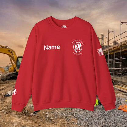 Custom Workwear Crewneck Sweatshirt – Left Chest Logo & Name (Gildan Heavy Blend)