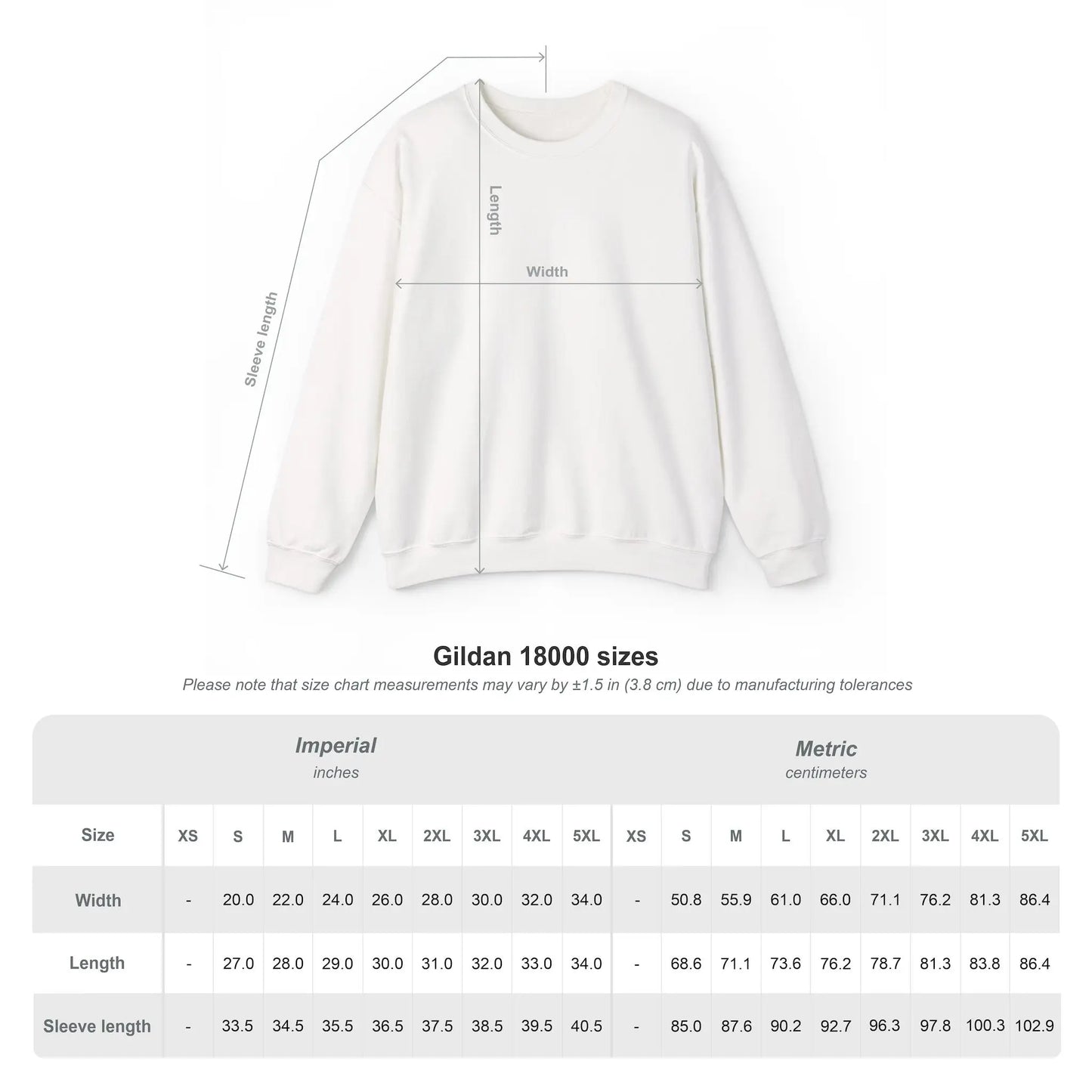 Custom Workwear Crewneck Sweatshirt – Left Chest Logo & Name (Gildan Heavy Blend)