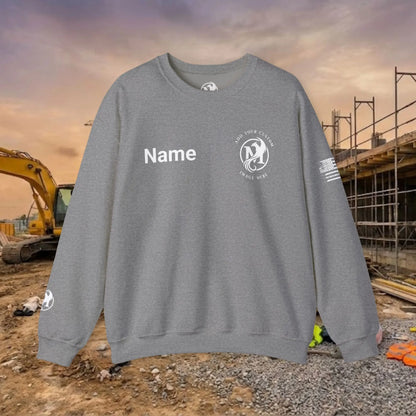Custom Workwear Crewneck Sweatshirt – Left Chest Logo & Name (Gildan Heavy Blend)