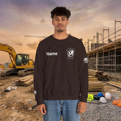 Custom Workwear Crewneck Sweatshirt – Left Chest Logo & Name (Gildan Heavy Blend)