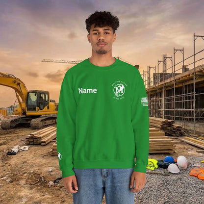 Custom Workwear Crewneck Sweatshirt – Left Chest Logo & Name (Gildan Heavy Blend)