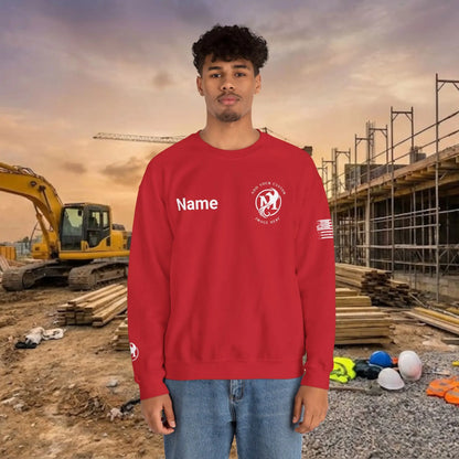 Custom Workwear Crewneck Sweatshirt – Left Chest Logo & Name (Gildan Heavy Blend)