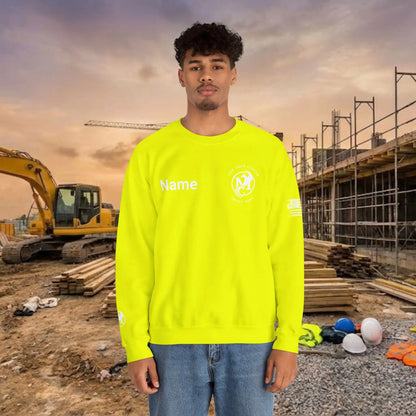Custom Workwear Crewneck Sweatshirt – Left Chest Logo & Name (Gildan Heavy Blend)