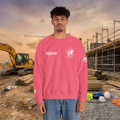 Custom Workwear Crewneck Sweatshirt – Left Chest Logo & Name (Gildan Heavy Blend)