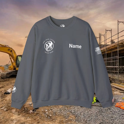 Custom Workwear Crewneck Sweatshirt – Right Chest Logo & Name (Gildan Heavy Blend)